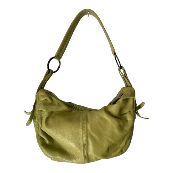 Stone Mountain Green Leather Y2K Vintage mini Shoulder Bag - Picture 1 of 13